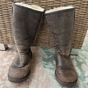 UGG Dark Brown Leather Boots
